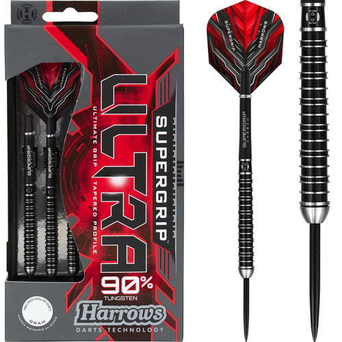 Harrows Supergrip Ultra Darts Steel Tip - Schwarz
