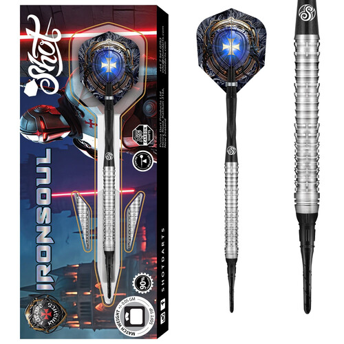 Shot Future Knights Darts Soft Tip 90% Tungsten Ironsoul 20g