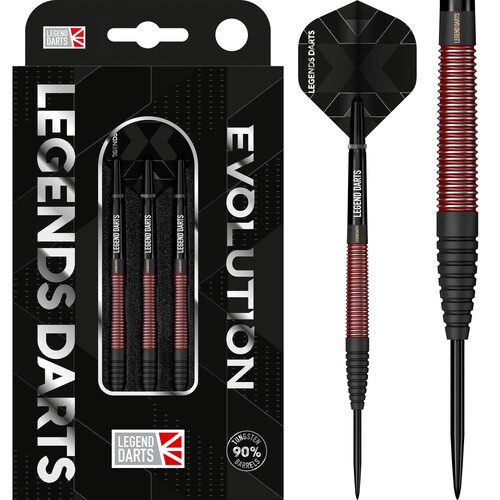 Legend Darts Steel Tip Evolution Plus Series BC01 Black Red Torpedo