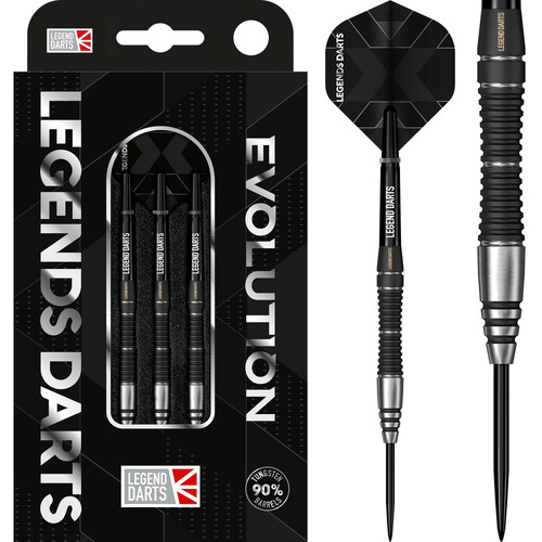 Legend Darts Steel Tip Revolution Series B17 Black Scallop