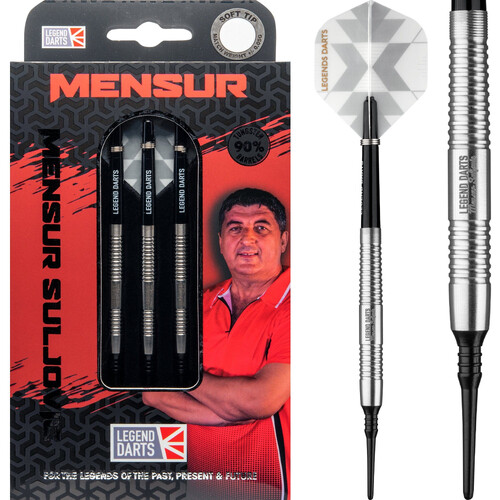 Legend Darts Soft Tip - The Gentle Mensur Suljovic Silver 18g