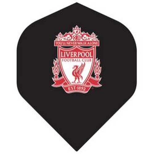Liverpool FC Dart Flights Black - Red Crest