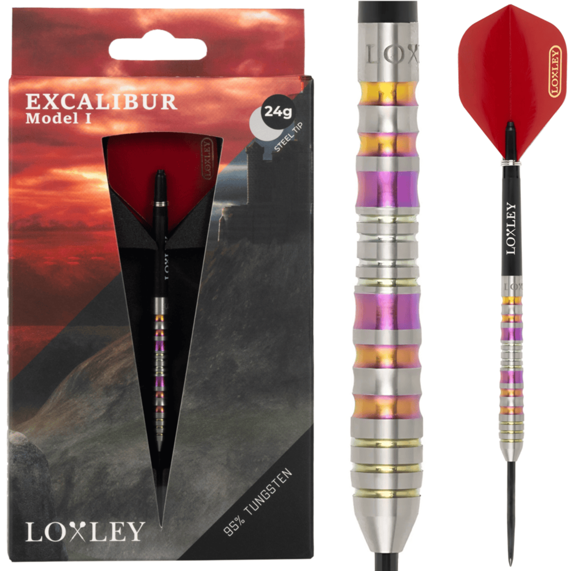 Loxley Excalibur 95% Tungsten Steeldarts 24gr.