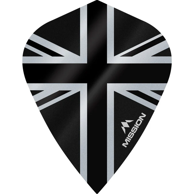 Mission Alliance-X Union Jack BLACK Kite Dartflights