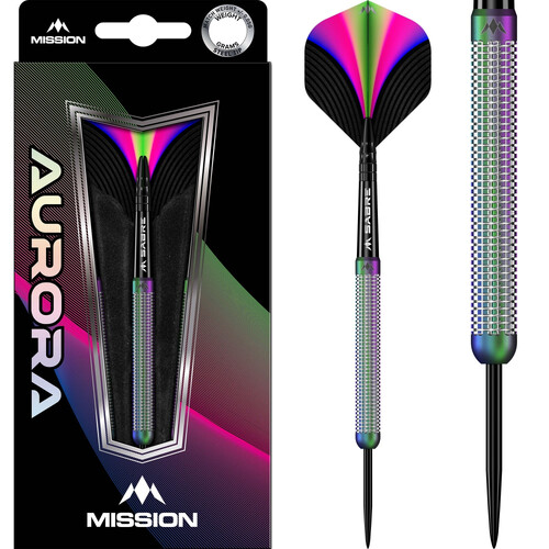 Mission Aurora Darts Steel Tip 90% Tungsten - Coral PVD 23gr.