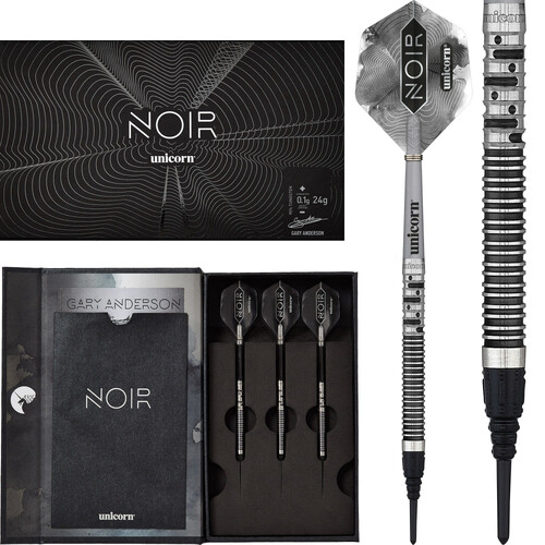 Unicorn Gary Anderson Darts World Champion Soft Tip Phase 5 Noir