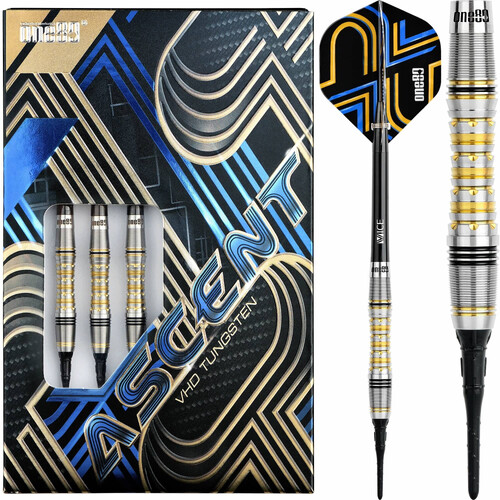 One80 Ascent Darts Soft Tip S04 Black Gold