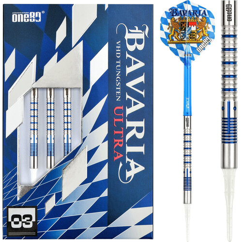 One80 Bavaria Ultra Long Darts Soft Tip S03 Blue