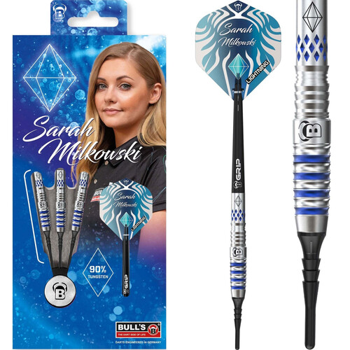 Bulls Sarah Milkowski Darts - Soft Tip - Sapphire