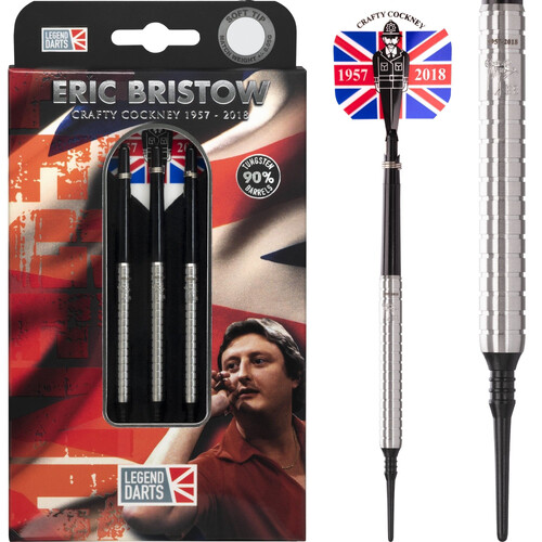 Eric Bristow Darts Soft Tip Cocked Finger R1 Silver