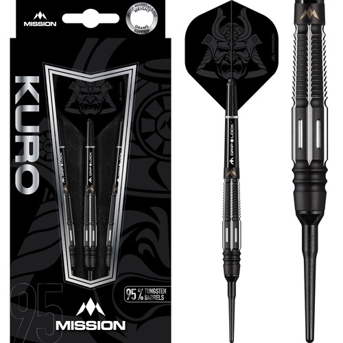 Mission Kuro Darts Soft Tip - Black M4 Rear Taper