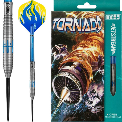 One80 Jetstream Darts Steel Tip Tungsten Blue Tornado