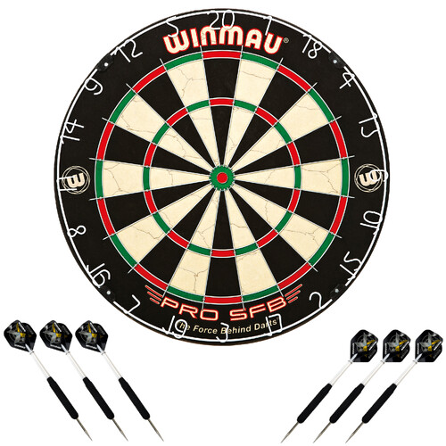 Winmau - Dartboard - Pro SFB im Set inkl. 2 Satz Winmau Steeldarts