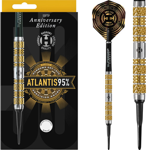 Harrows Atlantis Darts Soft Tip 95 Anniversary Edition Gold Titanium