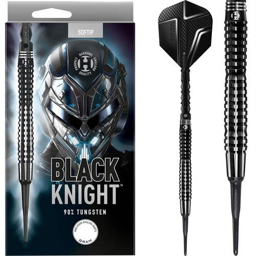 Harrows Black Knight Darts Soft Tip - Schwarz/Silber