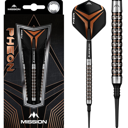 Mission Pheon Darts Soft Tip - Electro Black Bronze