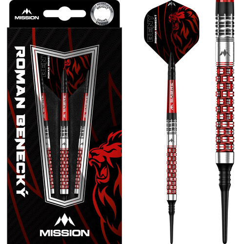 Mission Roman Benecky Darts Soft Tip - Black/Red 18g