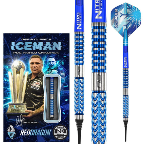 Red Dragon Gerwyn Price Glacier 90% Tungsten Softdarts