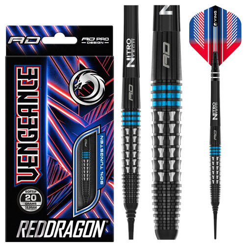 Red Dragon Vengeance Blue 90% Tungsten Softdarts