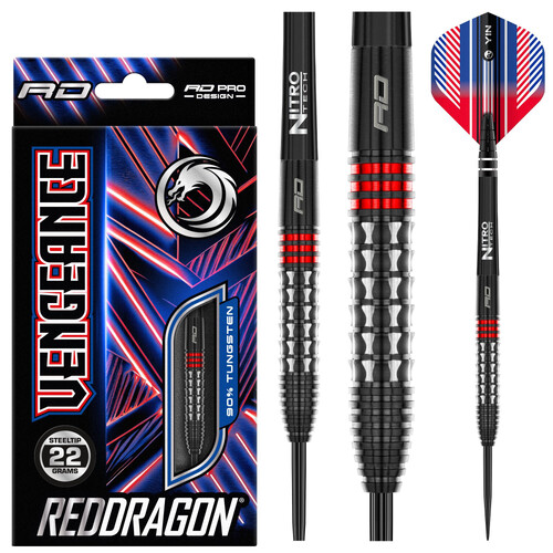Red Dragon Vengeance Red Steeldarts 22gr.
