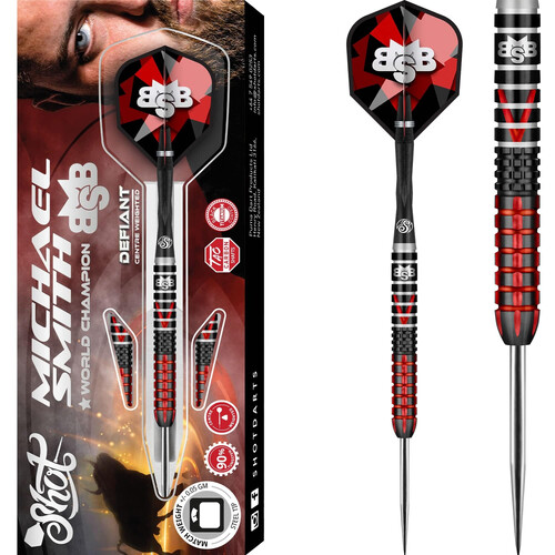 Shot Michael Smith Darts Steel Tip Tungsten Centre Weighted Bully Boy Defiant