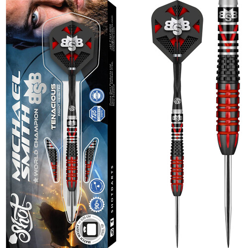 Shot Michael Smith Darts Steel Tip Tungsten Front Weighted Bully Boy Tenacious
