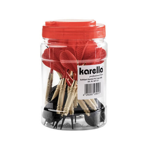 Softdart Karella PVC lose 24 Stk. Rot und Schwarz