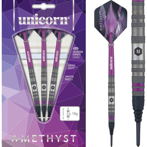 Unicorn Amethyst Darts Soft Tip Utech Style 2 Sandblasted
