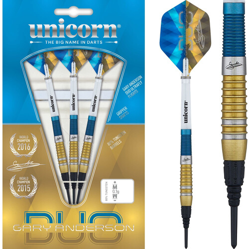Unicorn Gary Anderson Darts Soft Tip - The Flying Scotsman Duo Blue/Gold