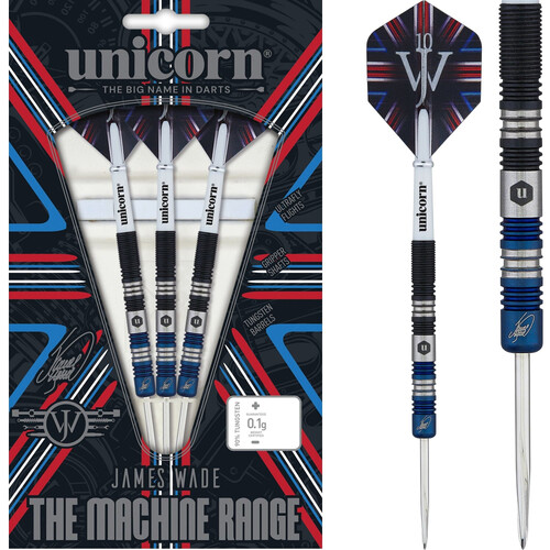 Unicorn James Wade Darts Steel Tip - The Machine Two Tone Black Blue